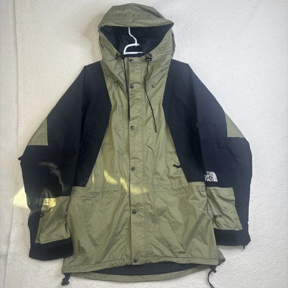 The North Face Jacket Mens Medium Green Black Hooded Full Zip Gore-Tex Ski